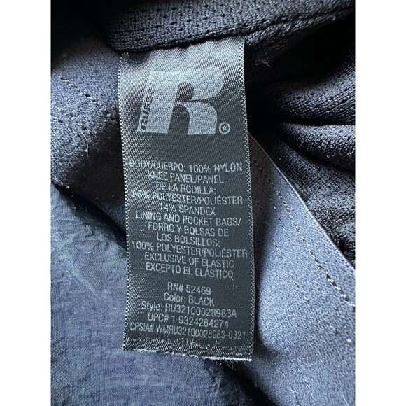 Russell Boys Athletic Wind Pants Black Pants With Pockets Zippers Size XL 14-16 - Picture 5 of 10